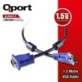 QPORT Q-VGA1.5 15 PIN FILTRELI VGA KABLO 1.5MT