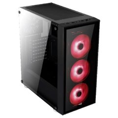 Aerocool Quartz Red 750W  Mid Tower Kasa Siyah