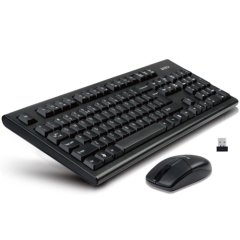 A4 Tech 4100N Q Multimedya Klavye Mouse Set Siyah