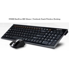 A4 Tech 9500F Q Kablosuz MM vTrack Mouse Set Siyah